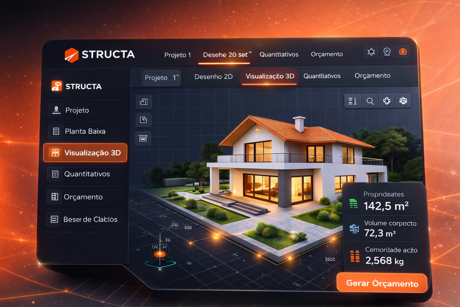 STRUCTA — Inteligência estrutural para o orçamento da sua obra